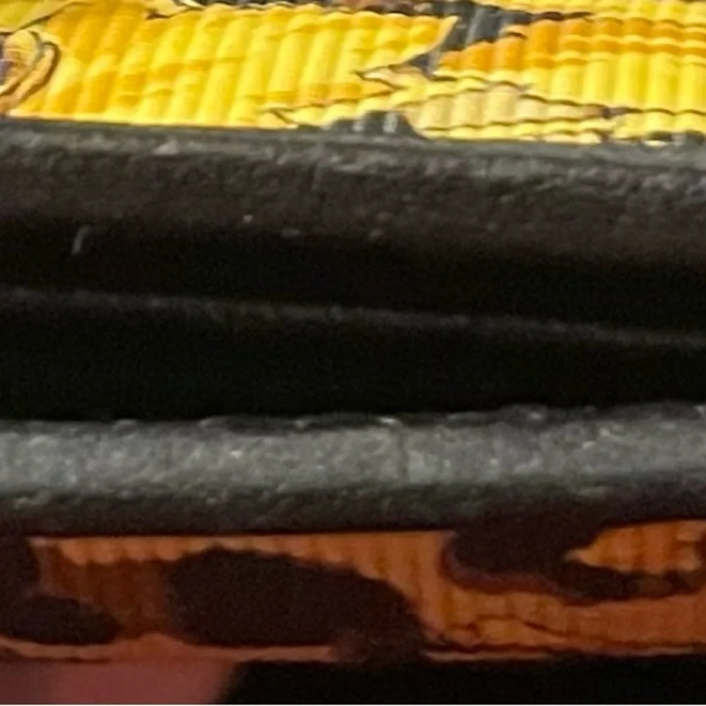 Versace Black & Yellow Floral Chain Clutch